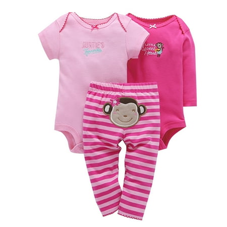 QWERTYU Newborn Infant Baby Toddler Letter Print Long Sleeve Short Sleeve Bodysuit and Pants Set Outfits Clothing Set for Girl Boy 0-2Y
QWERTYU Newborn Infant Baby Toddler Letter Print Long Sleeve Short Sleeve Bodysuit and Pants Set Outfits Clothing Set for Girl Boy 0-2Y
