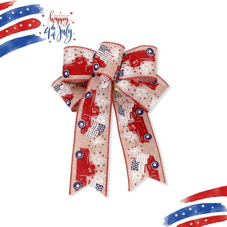 Dealovy Independence Day Bow Hanging Pendant Wreath Ornament Decorative Bow Tie Fine Hemp Star Stripe
Dealovy Independence Day Bow Hanging Pendant Wreath Ornament Decorative Bow Tie Fine Hemp Star Stripe