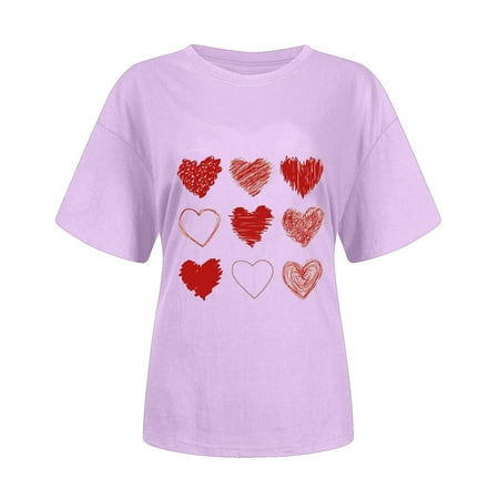 Corset Top Long Sleeve Workout Tops for Women Women s Short-Sleeved Valentine s Day Print Round Neck Top T-shirt Valentines Shirts for Women Summer Savings White Shirts for Women Pink M
Corset Top Long Sleeve Workout Tops for Women Women s Short-Sleeved Valentine s Day Print Round Neck Top T-shirt Valentines Shirts for Women Summer Savings White Shirts for Women Pink M
