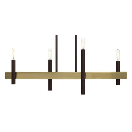 Livex Lighting 49334 Denmark 4 Light 7 Wide Abstract Linear Chandelier - Bronze with
Livex Lighting 49334 Denmark 4 Light 7 Wide Abstract Linear Chandelier - Bronze with