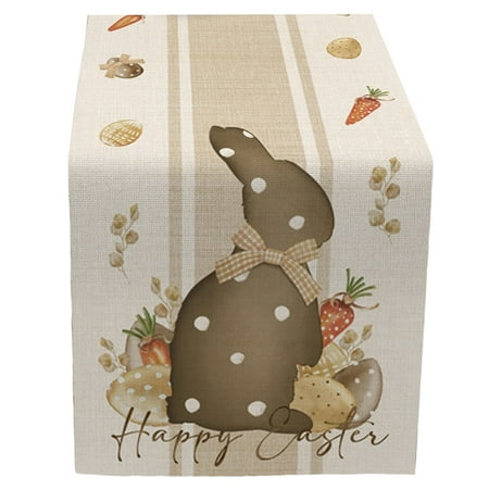 Pnellth Table Runner Clear Printing Vibrant Color Happy Easter Bunny Pattern Table Cloth Decoration Home Decor
Pnellth Table Runner Clear Printing Vibrant Color Happy Easter Bunny Pattern Table Cloth Decoration Home Decor