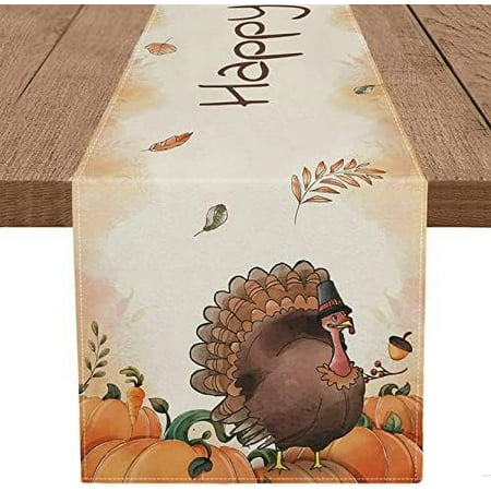 Thanksgiving Table Runner Turkeys Pumpkins Maple Leaves Fall Autumn Farmhouse Thankful Home Kitchen Dining Table for Indoor Outdoor Decor 13 x 72 Inch
Thanksgiving Table Runner Turkeys Pumpkins Maple Leaves Fall Autumn Farmhouse Thankful Home Kitchen Dining Table for Indoor Outdoor Decor 13 x 72 Inch