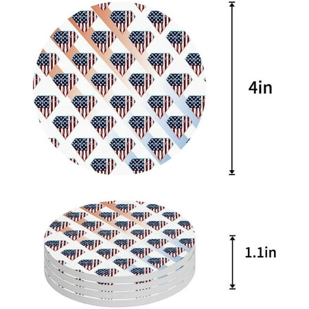 FMSHPON Independence Day American Flag Set of 4 Round Coaster for Drinks Absorbent Ceramic Stone Coasters Cup Mat with Cork Base for Home Kitchen Room Coffee Table Bar Decor
FMSHPON Independence Day American Flag Set of 4 Round Coaster for Drinks Absorbent Ceramic Stone Coasters Cup Mat with Cork Base for Home Kitchen Room Coffee Table Bar Decor