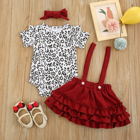 AURIGATE Clearance! Baby Clothing Infant Toddler Girls Leopard Romper Dress Headband 3pc Outfit Set
AURIGATE Clearance! Baby Clothing Infant Toddler Girls Leopard Romper Dress Headband 3pc Outfit Set