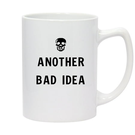 Skull Another Bad Idea - 14oz Ceramic White Statesman Coffee Mug White