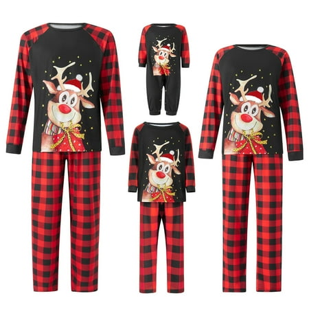 Christmas Family Matching Pajamas Set Adult Kids Baby Deer Printed Tops+Plaid Pants Sleepwear Nightwear Set
Christmas Family Matching Pajamas Set Adult Kids Baby Deer Printed Tops+Plaid Pants Sleepwear Nightwear Set