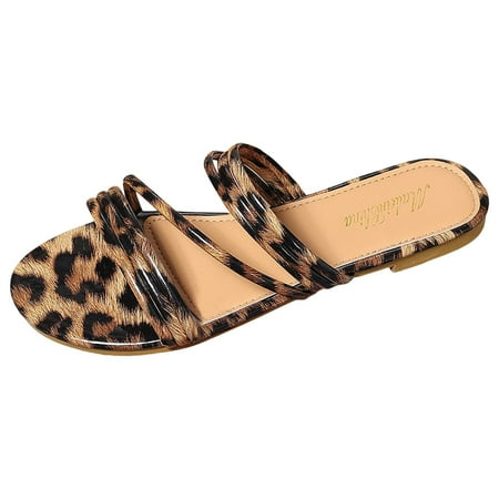 MIASHUI Summer Sandals for Women 2024 Women Sandals Fashion Pattern Simple Animal Print Open Toe Flat Bottom Comfortable Beach Slippers Brown 8.5
MIASHUI Summer Sandals for Women 2024 Women Sandals Fashion Pattern Simple Animal Print Open Toe Flat Bottom Comfortable Beach Slippers Brown 8.5