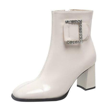 Qufokar Womens Fashion Boots Snow High Heels Boots for Women Fashion Autumn Winter Women Boots Medium Heel Thick Heel Round Head Side Zipper Solid Color Rhinestone Comfortable Casual Style
Qufokar Womens Fashion Boots Snow High Heels Boots for Women Fashion Autumn Winter Women Boots Medium Heel Thick Heel Round Head Side Zipper Solid Color Rhinestone Comfortable Casual Style