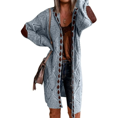 Womens Patchwork Cardigan Tops Long Sleeve Open Front Pockets Knit Sweaters Coat Slim Fit blue x-large F112672
Womens Patchwork Cardigan Tops Long Sleeve Open Front Pockets Knit Sweaters Coat Slim Fit blue x-large F112672