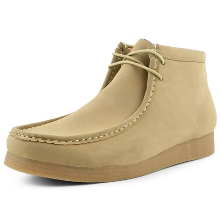 Amali Mens Faux Suede Jason2 Hightop Chukka Lace Up Tan Size 12
