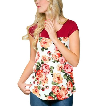 HGWXX7 Maternity Clothing Women Maternity Short Sleeve Floral Print Nursing T-shirt Tops For Breastfeeding
HGWXX7 Maternity Clothing Women Maternity Short Sleeve Floral Print Nursing T-shirt Tops For Breastfeeding