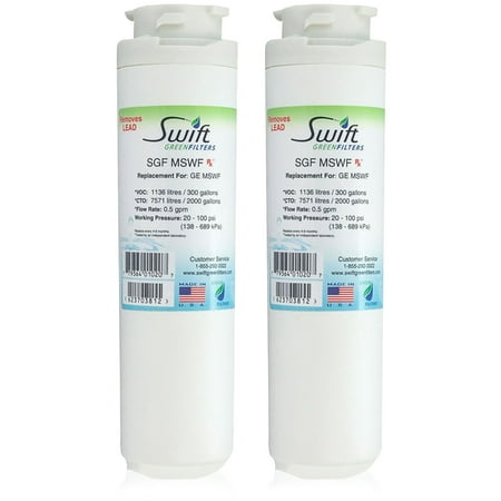 Swift Green Filters Pharmaceutical Replacement for GE MSWF Refrigerators Water Filters(Pack of 2)
Swift Green Filters Pharmaceutical Replacement for GE MSWF Refrigerators Water Filters(Pack of 2)