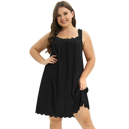 WBQ Women s Plus Size Nightgown Chemise Sleeveless Sleepwear Swiss Dot Tank Nightshirt Full Slip Lace Square Neck Nightwear Soft Lingerie XL-4XL
WBQ Women s Plus Size Nightgown Chemise Sleeveless Sleepwear Swiss Dot Tank Nightshirt Full Slip Lace Square Neck Nightwear Soft Lingerie XL-4XL