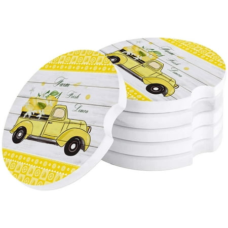 ZHANZZK Summer Truck and Fresh Lemon Wooden Grain Set of 2 Car Coaster for Drinks Absorbent Ceramic Stone Coasters Cup Mat with Cork Base for Home Kitchen Room Coffee Table Bar Decor
ZHANZZK Summer Truck and Fresh Lemon Wooden Grain Set of 2 Car Coaster for Drinks Absorbent Ceramic Stone Coasters Cup Mat with Cork Base for Home Kitchen Room Coffee Table Bar Decor