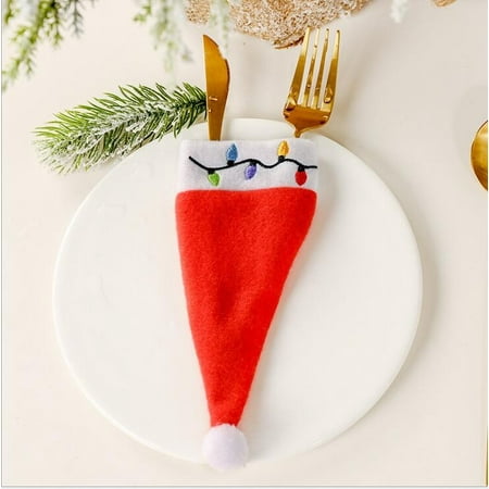 YiFudd 10PC New Christmas Ornament Small Hat Knife And Fork Cover Table Decoration Knif Spoons Products for Party Wedding BBQ Picnic Camping.
YiFudd 10PC New Christmas Ornament Small Hat Knife And Fork Cover Table Decoration Knif Spoons Products for Party Wedding BBQ Picnic Camping.