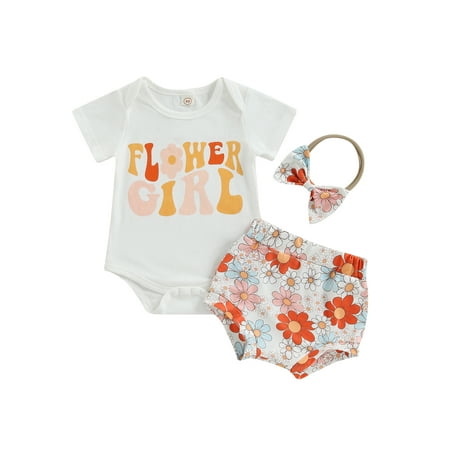 Qtinghua Newborn Baby Girl Summer Clothes Letter Print Short Sleeve T-Shirt Floral Shorts Headband Clothes Orange 0-3 Months
Qtinghua Newborn Baby Girl Summer Clothes Letter Print Short Sleeve T-Shirt Floral Shorts Headband Clothes Orange 0-3 Months