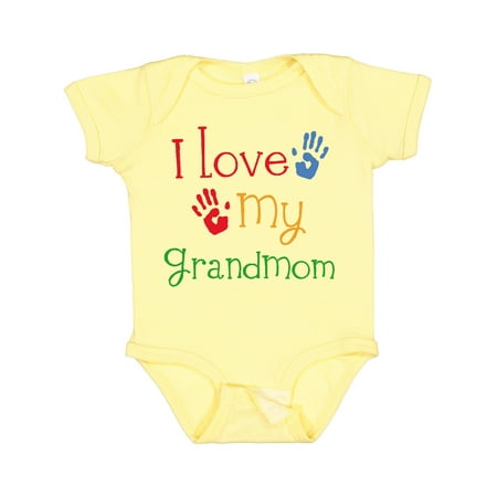 Inktastic I Love My GrandMom Gift Baby Boy or Baby Girl Bodysuit