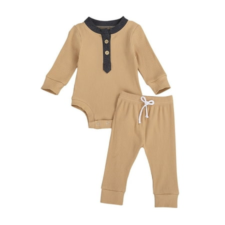 One opening Pieces Baby Set Fashionable Round Neck Long Sleeve Romper and Trousers for Kids
One opening Pieces Baby Set Fashionable Round Neck Long Sleeve Romper and Trousers for Kids