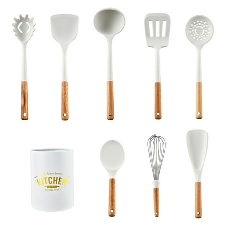 7/8/9/12pcs Nonstick Kitchen Cooking Utensils Set Solid Wood Handle Silicone Kitchen Gadgets Set BPA Free Cold And Heat Resistant (White)
7/8/9/12pcs Nonstick Kitchen Cooking Utensils Set Solid Wood Handle Silicone Kitchen Gadgets Set BPA Free Cold And Heat Resistant (White)