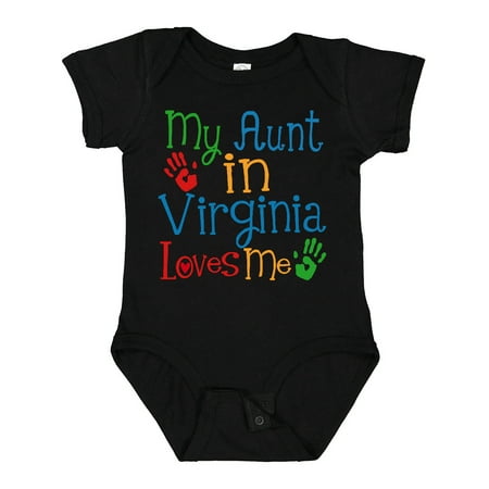 Inktastic My Aunt in Virginia Loves Me Gift Baby Boy or Baby Girl Bodysuit
