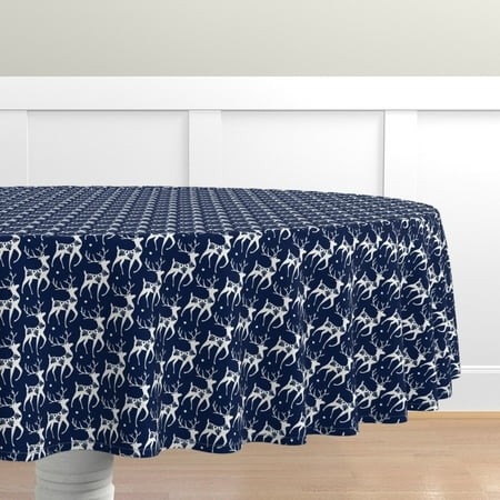 Cotton Sateen Tablecloth 90 Round - Snow Deer Navy Christmas Blue Holiday Winter Midcentury Modern Print Custom Table Linens by Spoonflower
Cotton Sateen Tablecloth 90 Round - Snow Deer Navy Christmas Blue Holiday Winter Midcentury Modern Print Custom Table Linens by Spoonflower