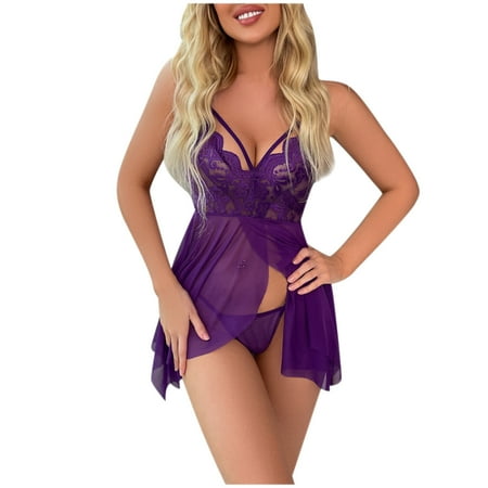 Lingerie for Women Babydoll Lace Chemise Mesh Sleepwear Sexy Lingerie Fishnets Lace Hollow Camisole Crochet Strap Cami with Thong Suit
Lingerie for Women Babydoll Lace Chemise Mesh Sleepwear Sexy Lingerie Fishnets Lace Hollow Camisole Crochet Strap Cami with Thong Suit