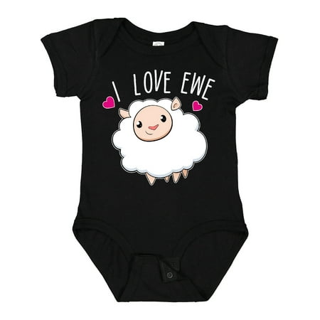 Inktastic I Love Ewe- Cute Sheep Gift Baby Boy or Baby Girl Bodysuit