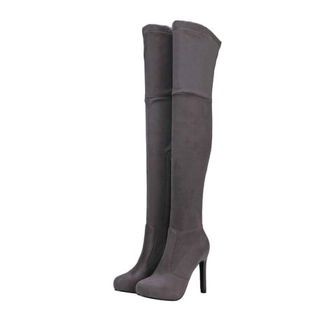 Sexlip Women s Over The Knee Boots High Heel Suede Plus Size Boots Pointed Toe Stiletto High Boots Fashion Casual Dress Boots Gray 38
Sexlip Women s Over The Knee Boots High Heel Suede Plus Size Boots Pointed Toe Stiletto High Boots Fashion Casual Dress Boots Gray 38