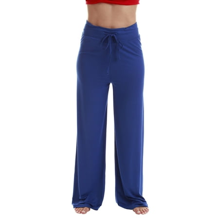 Just Love Women Buffalo Plaid Pajama Pants Sleepwear (Solid Navy X-Large)