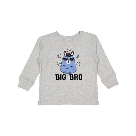 Inktastic Big Bro Boy Llama Brother Outfit Gift Toddler Boy Girl Long Sleeve T-Shirt