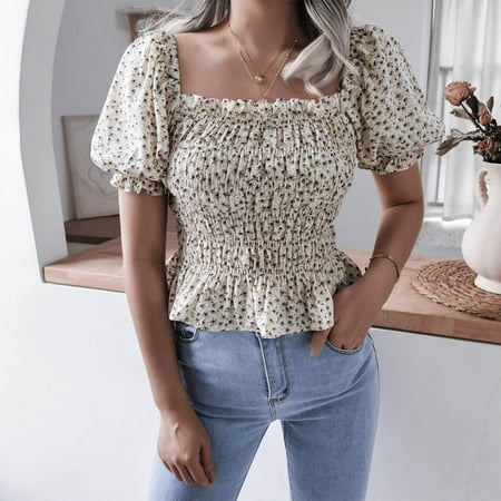Rutainlusire Clearance Womens Clothes Womens Tops Fashion Women Autumn And Winter O-neck Waist Floral Pleated Tops
Rutainlusire Clearance Womens Clothes Womens Tops Fashion Women Autumn And Winter O-neck Waist Floral Pleated Tops