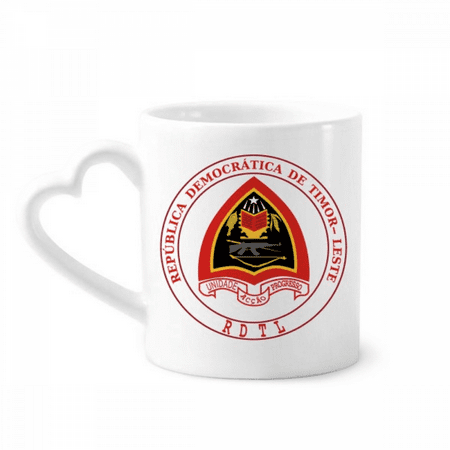 Dili East Timor National Emblem Mug Coffee Cerac Drinkware Glass Heart Cup