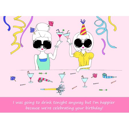 Birthday Drinks Stretched Canvas - Melissa Corsari (18 x 24)