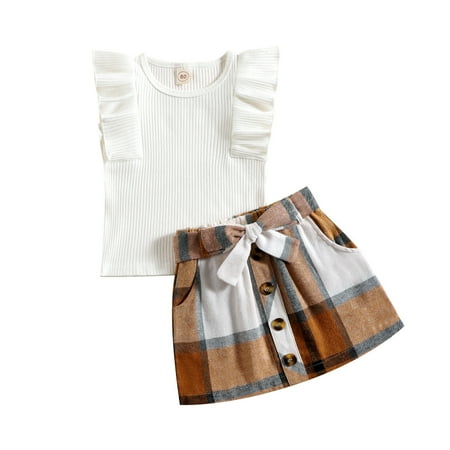 baby girl clothes Kids Baby Spring Summer Ribbed Cotton Sleeveless Tops Plaid Skirts Set Clothes
baby girl clothes Kids Baby Spring Summer Ribbed Cotton Sleeveless Tops Plaid Skirts Set Clothes
