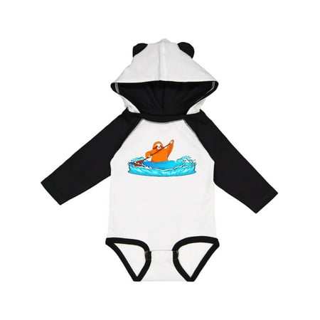 Inktastic Kayaking Sloth Kayak Gift Baby Boy or Baby Girl Long Sleeve Bodysuit