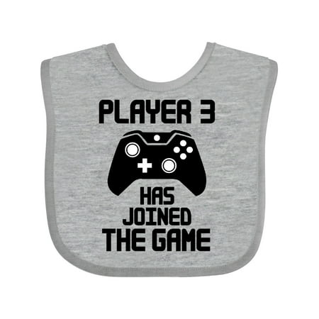 Inktastic Player 3 Has Joined the Game Gift Baby Boy or Baby Girl Bib