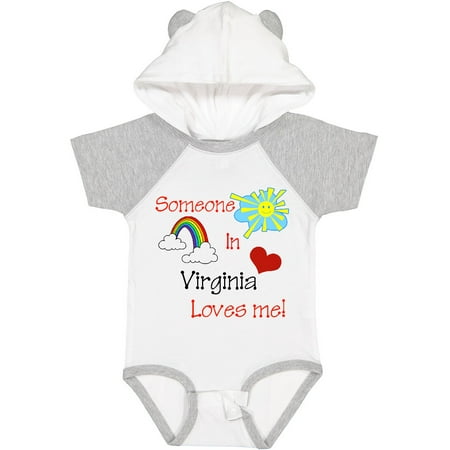Inktastic Someone in Virginia Loves Me! Gift Baby Boy or Baby Girl Bodysuit