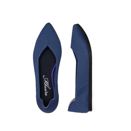 Zhabtuc Women s Knit Flats Pointed Toe Breathable Knit Ballet Flats Shoes Navy Blue Size 6.5
Zhabtuc Women s Knit Flats Pointed Toe Breathable Knit Ballet Flats Shoes Navy Blue Size 6.5