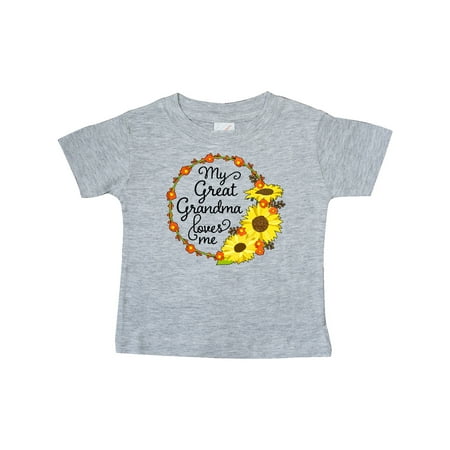 Inktastic My Great Grandma Loves Me with Sunflower Wreath Gift Baby Boy or Baby Girl T-Shirt
Inktastic My Great Grandma Loves Me with Sunflower Wreath Gift Baby Boy or Baby Girl T-Shirt