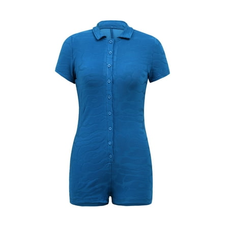 Inevnen Women Short Sleeve Bodycon Jumpsuit Print Pattern Buttons Overalls Playsuit One Piece Rompers
Inevnen Women Short Sleeve Bodycon Jumpsuit Print Pattern Buttons Overalls Playsuit One Piece Rompers