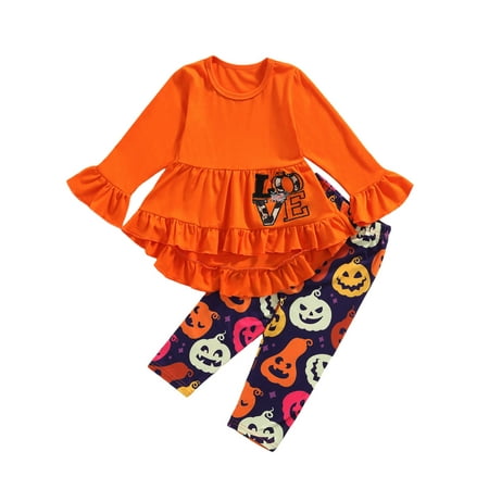 Sunisery Kids Girls Halloween Clothes Sets Long Letter Tops Pumpkin Printing Pants Sets Orange 3-4 Years
Sunisery Kids Girls Halloween Clothes Sets Long Letter Tops Pumpkin Printing Pants Sets Orange 3-4 Years
