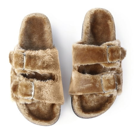 Womens Flat Slippers with Arch Support Adjustable Buckle Slip on Slides Sandals
Womens Flat Slippers with Arch Support Adjustable Buckle Slip on Slides Sandals