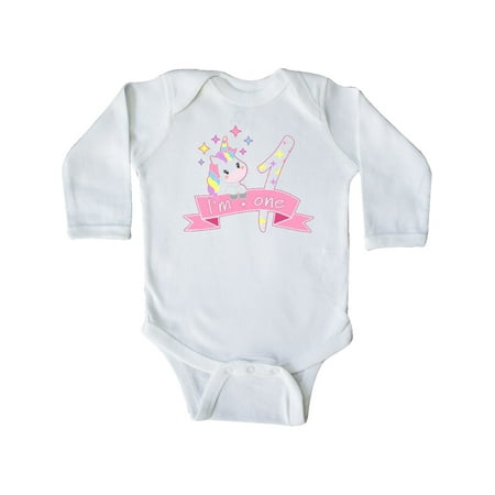 Inktastic I m One- cute unicorn 1st birthday Gift Baby Boy or Baby Girl Long Sleeve Bodysuit
Inktastic I m One- cute unicorn 1st birthday Gift Baby Boy or Baby Girl Long Sleeve Bodysuit