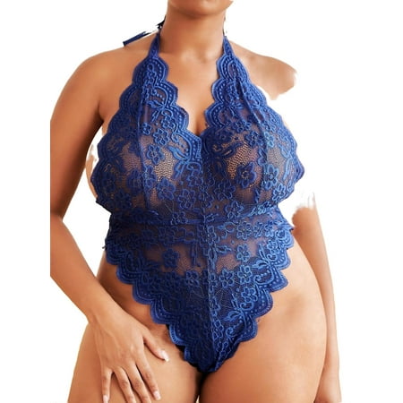 Teddies Royal Blue Plus Size Sexy Lingerie (Women s)