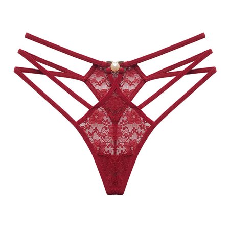 Women s G-String Lace Panties Transparent Hollow out Underwear Bandage Design Ladies Underpant Thong Ultra Thin Wine Red
Women s G-String Lace Panties Transparent Hollow out Underwear Bandage Design Ladies Underpant Thong Ultra Thin Wine Red