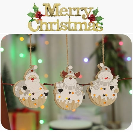 Christmas Tree Pendant Wooden Luminous Pendant Supplies With LED Light Santa Claus Snowman Deer Luminous Hanging Lamp Decor
Christmas Tree Pendant Wooden Luminous Pendant Supplies With LED Light Santa Claus Snowman Deer Luminous Hanging Lamp Decor