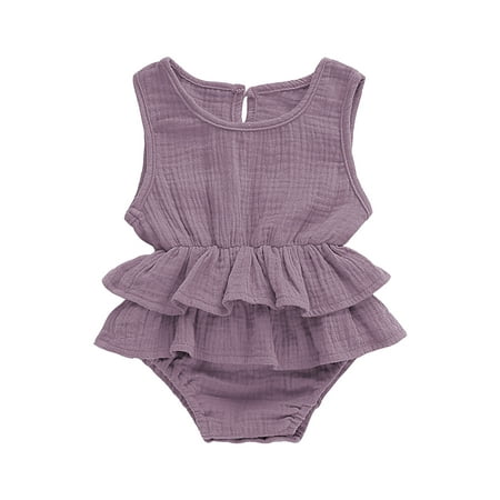 HUJUKULUDUSU Toddler Baby Girls Sleeveless Ruffles Cotton Bodysuit Romper Jumpsuit Outfits
HUJUKULUDUSU Toddler Baby Girls Sleeveless Ruffles Cotton Bodysuit Romper Jumpsuit Outfits