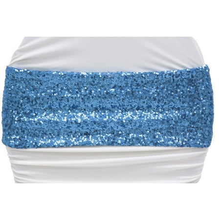 Glitz Sequin Spandex Chair Band Approx. 5 inch wide x 12 inch length (unstretched) - Aqua Blue 1 Piece
Glitz Sequin Spandex Chair Band Approx. 5 inch wide x 12 inch length (unstretched) - Aqua Blue 1 Piece