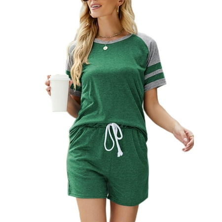 Lumento Ladies Casual Sports Two Piece Outfit Summer Loose Fit Elastic Waisted Sweatsuits Loungewear Drawstring Pajamas Suit With Pockets
Lumento Ladies Casual Sports Two Piece Outfit Summer Loose Fit Elastic Waisted Sweatsuits Loungewear Drawstring Pajamas Suit With Pockets