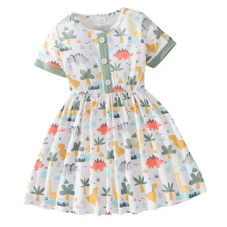 Summer Dresses For Girls Toddler Short Sleeve Midi Kids Pleated Casual Crew Neck Leopard Print Floral Dinosaur Button Summer Sun Dress
Summer Dresses For Girls Toddler Short Sleeve Midi Kids Pleated Casual Crew Neck Leopard Print Floral Dinosaur Button Summer Sun Dress